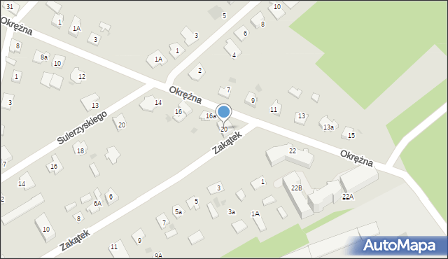 Brodnica, Okrężna, 20, mapa Brodnica