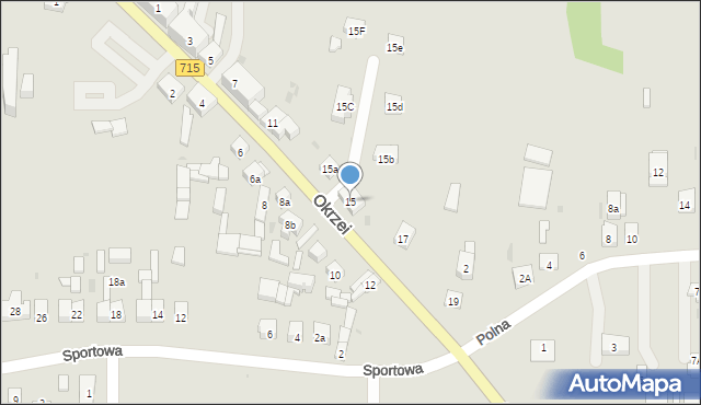 Brzeziny, Okrzei Stefana, 15, mapa Brzeziny