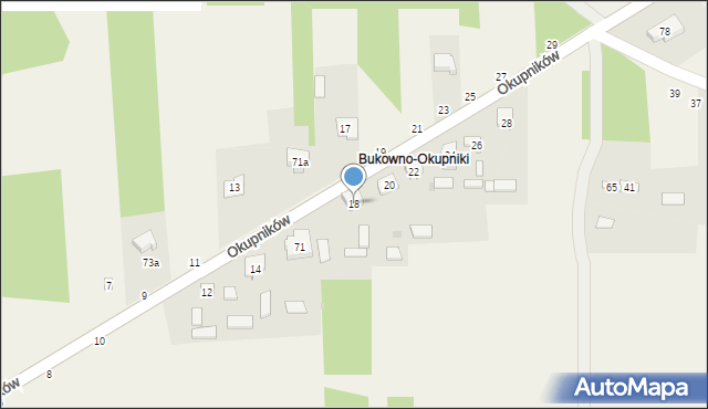 Bukowno, Okupników, 18, mapa Bukowno