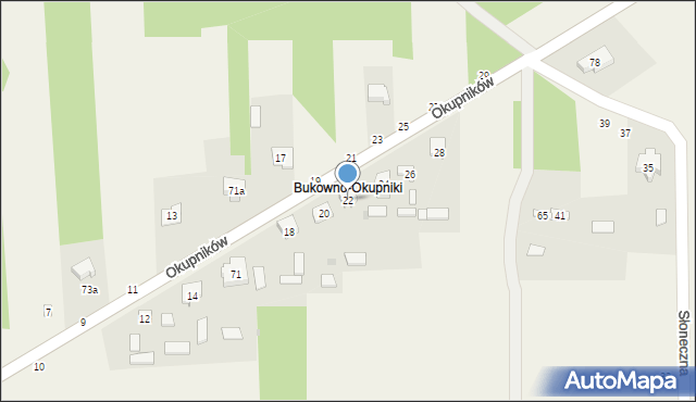 Bukowno, Okupników, 22, mapa Bukowno