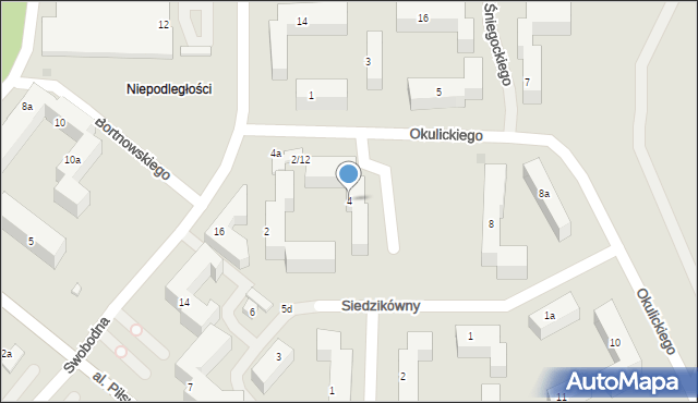 Bydgoszcz, Okulickiego Leopolda, gen., 4, mapa Bydgoszczy