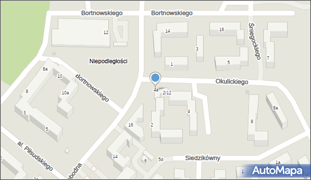 Bydgoszcz, Okulickiego Leopolda, gen., 4a, mapa Bydgoszczy