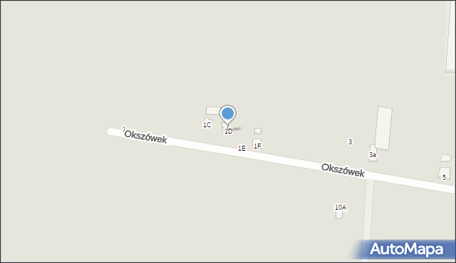 Chełm, Okszówek, 1D, mapa Chełma