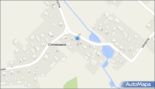 Chmielowice, Okrężna, 10, mapa Chmielowice