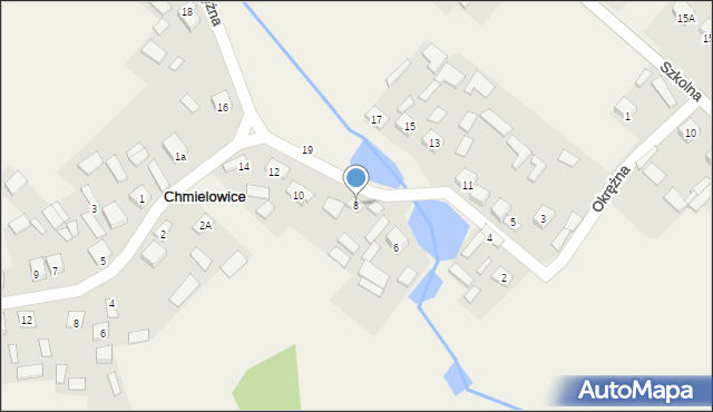 Chmielowice, Okrężna, 8, mapa Chmielowice