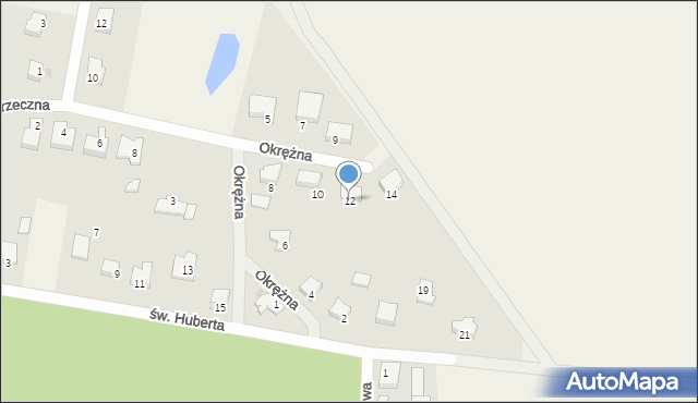 Chojniczki, Okrężna, 12, mapa Chojniczki