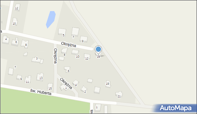 Chojniczki, Okrężna, 14, mapa Chojniczki