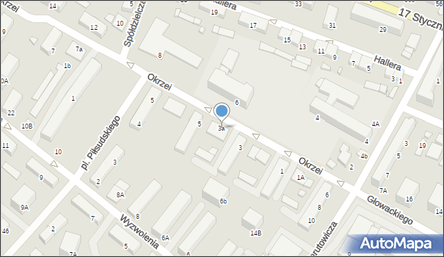 Ciechanów, Okrzei Stefana, 3a, mapa Ciechanów