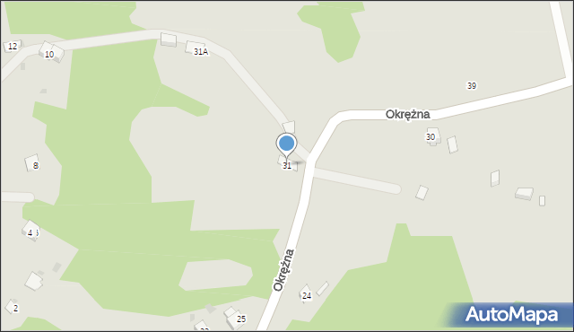 Ciężkowice, Okrężna, 31, mapa Ciężkowice