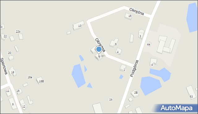 Czersk, Okrężna, 5, mapa Czersk