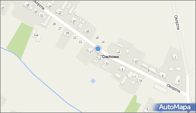 Dachowa, Okrężna, 15, mapa Dachowa