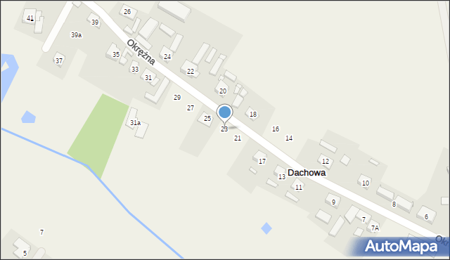 Dachowa, Okrężna, 23, mapa Dachowa