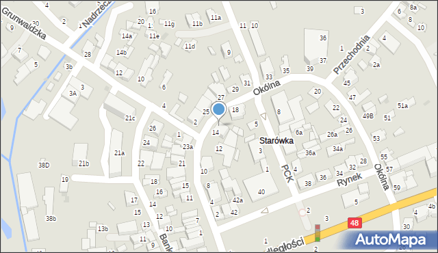 Dęblin, Okólna, 16, mapa Dęblin