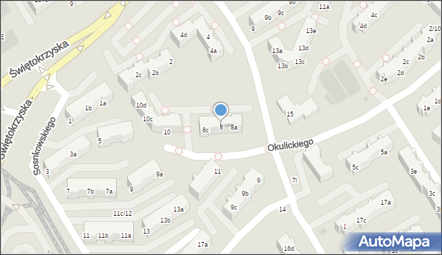 Gdańsk, Okulickiego Leopolda, gen., 8, mapa Gdańska