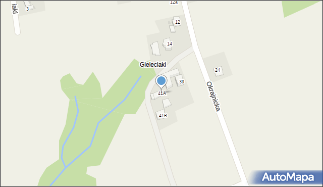 Gilowice, Okrajnicka, 41A, mapa Gilowice