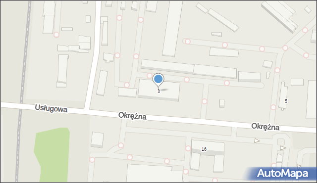 Gliwice, Okrężna, 3, mapa Gliwic