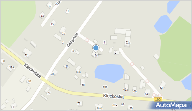 Gniezno, Okopowa, 2a, mapa Gniezna