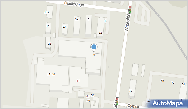 Gniezno, Okulickiego Leopolda, gen., 9, mapa Gniezna