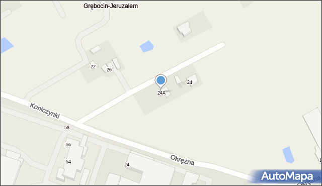 Grębocin, Okrężna, 24A, mapa Grębocin