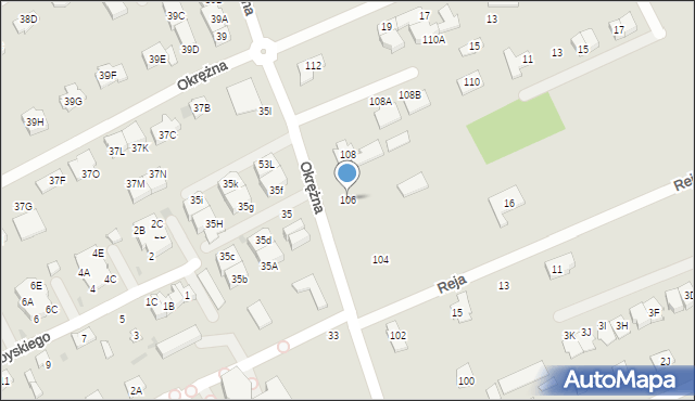 Grodzisk Mazowiecki, Okrężna, 106, mapa Grodzisk Mazowiecki