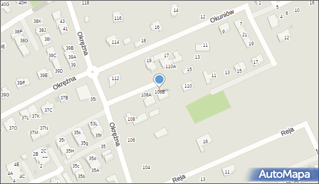 Grodzisk Mazowiecki, Okrężna, 108B, mapa Grodzisk Mazowiecki