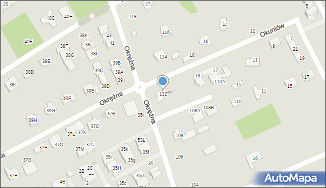 Grodzisk Mazowiecki, Okrężna, 112, mapa Grodzisk Mazowiecki