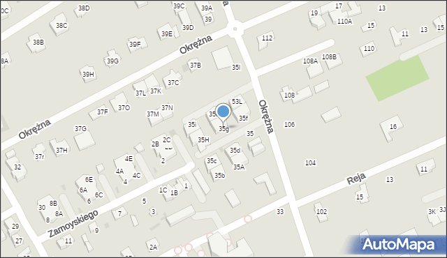Grodzisk Mazowiecki, Okrężna, 35g, mapa Grodzisk Mazowiecki