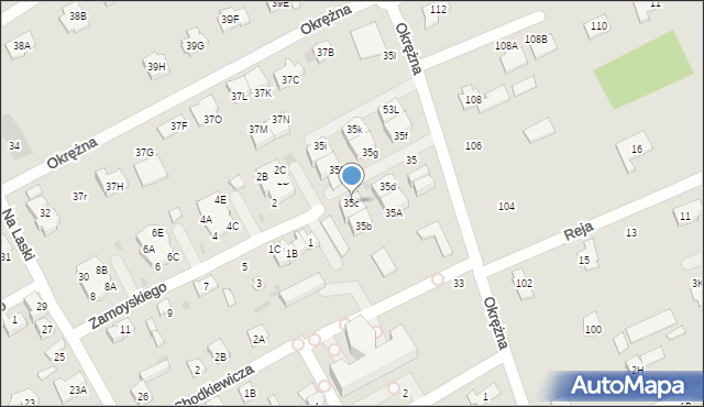 Grodzisk Mazowiecki, Okrężna, 53C, mapa Grodzisk Mazowiecki