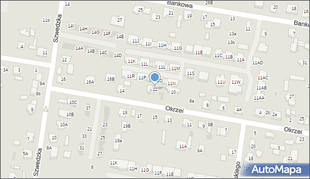 Grodzisk Mazowiecki, Okrzei Stefana, 12, mapa Grodzisk Mazowiecki