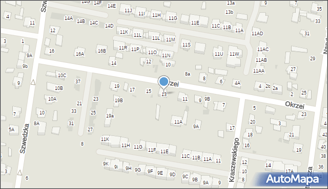 Grodzisk Mazowiecki, Okrzei Stefana, 13, mapa Grodzisk Mazowiecki