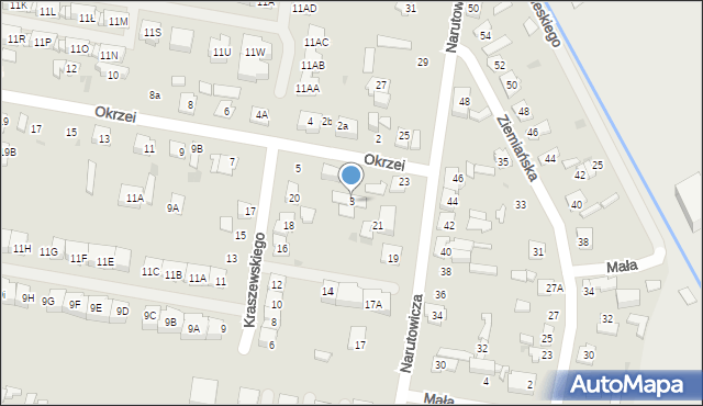 Grodzisk Mazowiecki, Okrzei Stefana, 3, mapa Grodzisk Mazowiecki