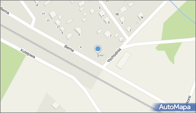 Halinów, Okuniewska, 2, mapa Halinów