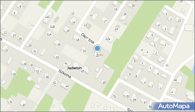 Jadwisin, Okrężna, 22, mapa Jadwisin