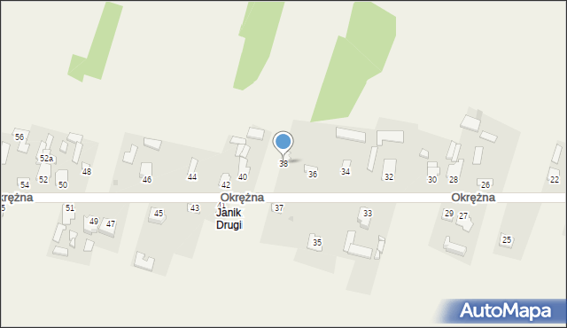 Janik, Okrężna, 38, mapa Janik