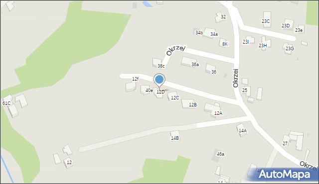 Jastrzębie-Zdrój, Okrzei Stefana, 12D, mapa Jastrzębie-Zdrój