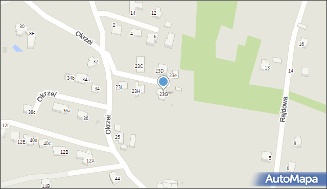 Jastrzębie-Zdrój, Okrzei Stefana, 23G, mapa Jastrzębie-Zdrój