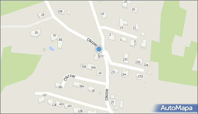 Jastrzębie-Zdrój, Okrzei Stefana, 32, mapa Jastrzębie-Zdrój