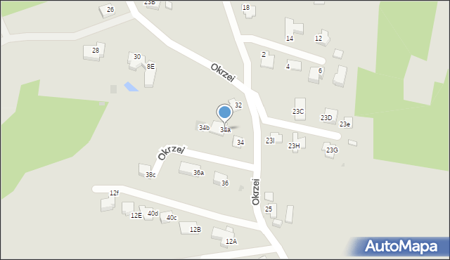 Jastrzębie-Zdrój, Okrzei Stefana, 34a, mapa Jastrzębie-Zdrój
