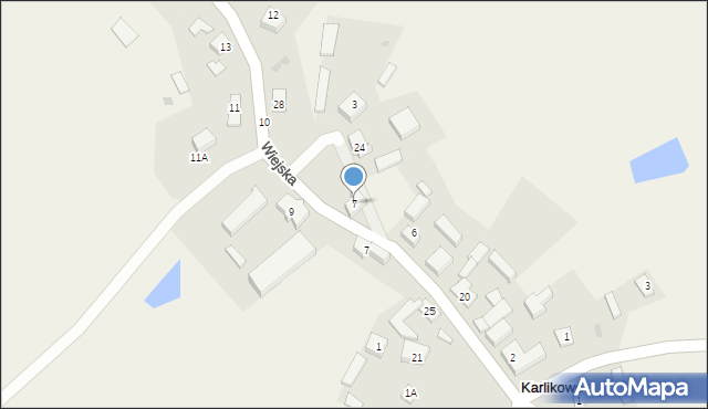 Karlikowo, Okrężna, 7, mapa Karlikowo