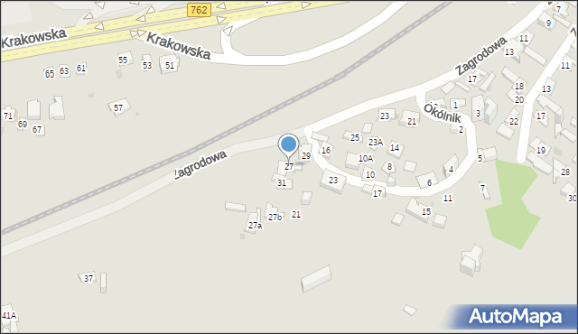 Kielce, Okólnik, 27, mapa Kielc