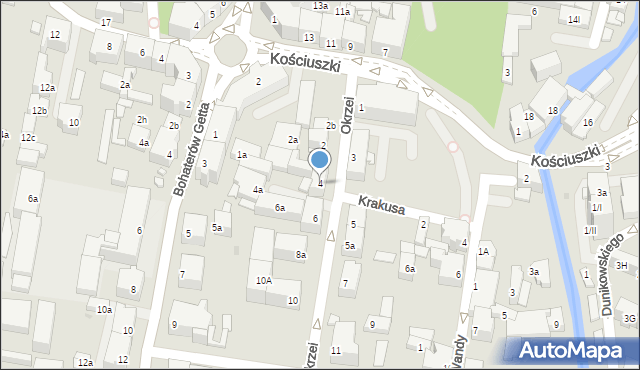 Kłodzko, Okrzei Stefana, 4, mapa Kłodzka