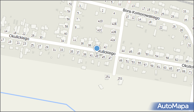 Kluczbork, Okulickiego Leopolda, gen., 43, mapa Kluczbork