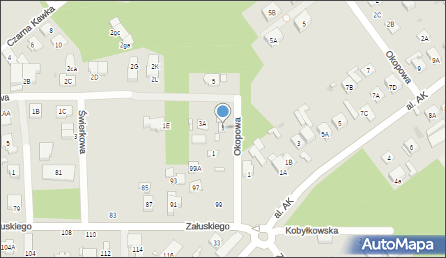 Kobyłka, Okopowa, 3, mapa Kobyłka