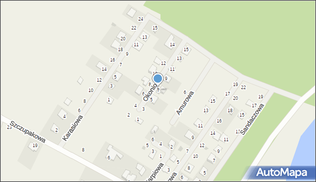 Kornelin, Okoniowa, 7, mapa Kornelin