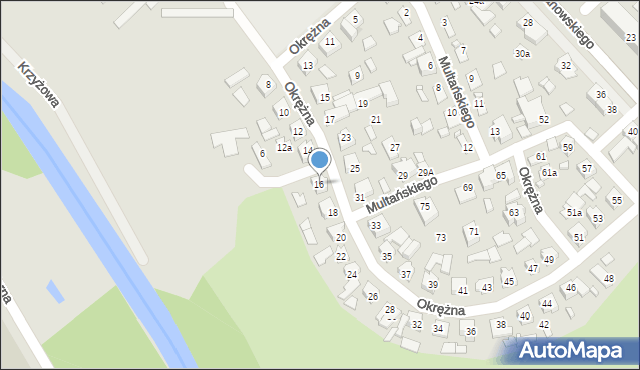 Koronowo, Okrężna, 16, mapa Koronowo