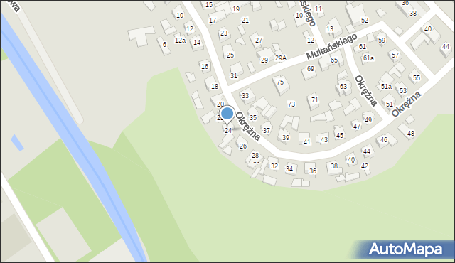 Koronowo, Okrężna, 24, mapa Koronowo