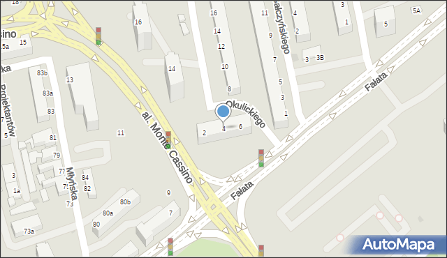 Koszalin, Okulickiego Leopolda, gen., 4, mapa Koszalina