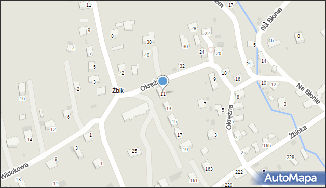 Krzeszowice, Okrężna, 11, mapa Krzeszowice