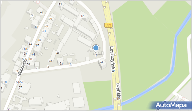 Legnica, Okólna, 2, mapa Legnicy