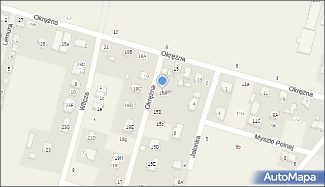 Lesznowola, Okrężna, 15A, mapa Lesznowola